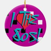 Ik hou van de 80. keramisch ornament (Achterkant)