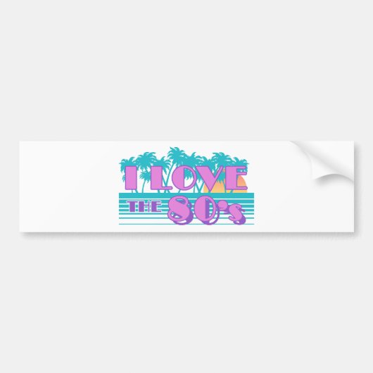 Ik hou van de 80's bumpersticker (Voorkant)