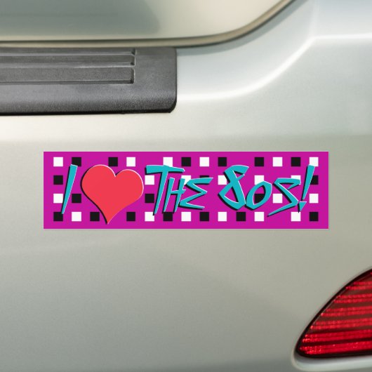 Ik hou van de 80s Bumpersticker (Op auto)