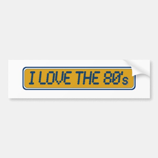 Ik hou van de 80's bumpersticker (Voorkant)