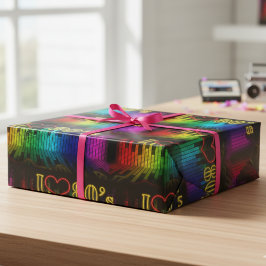 Ik hou van de 80's cadeaupapier