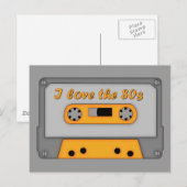 Ik hou van de 80s (cassette) briefkaart (Voorkant / Achterkant)