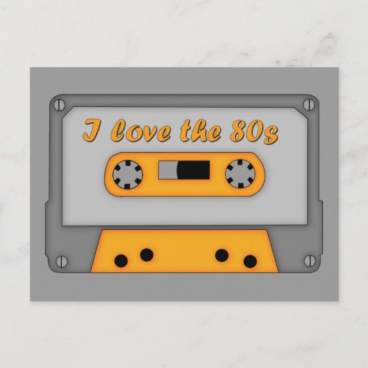 Ik hou van de 80s (cassette) briefkaart (Voorkant)