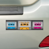 Ik hou van de 80s (cassette) bumpersticker (Op auto)
