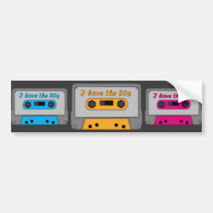 Ik hou van de 80s (cassette) bumpersticker