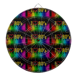 ik hou van de 80s dartbord