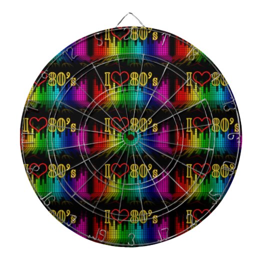 ik hou van de 80s dartbord (Voorkant)
