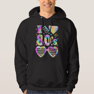 Ik hou van de 80's die ik de 80s Tie Dye Colorful  Hoodie