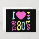 Ik hou van de 80s Disco Costume Briefkaart (Voorkant / Achterkant)