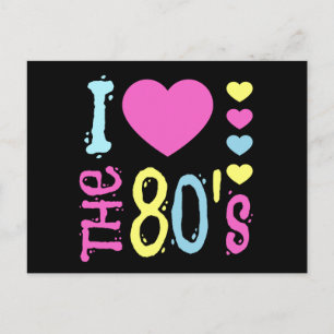 Ik hou van de 80s Disco Costume Briefkaart