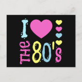 Ik hou van de 80s Disco Costume Briefkaart (Voorkant)