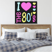 Ik hou van de 80s Disco Costume Canvas Afdruk (Insitu (Slaapkamer))