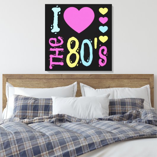 Ik hou van de 80s Disco Costume Canvas Afdruk (Insitu (Slaapkamer))