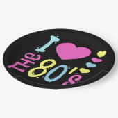 Ik hou van de 80s Disco Costume Papieren Bordje (Gekanteld)