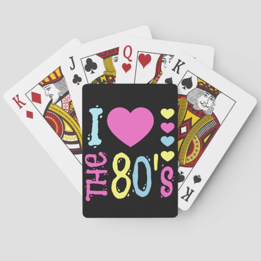 Ik hou van de 80s Disco Costume Pokerkaarten (Achterkant)