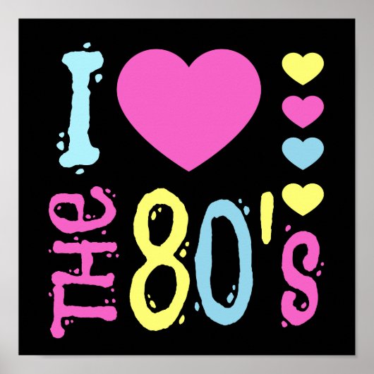 Ik hou van de 80s Disco Costume Poster (Voorkant)