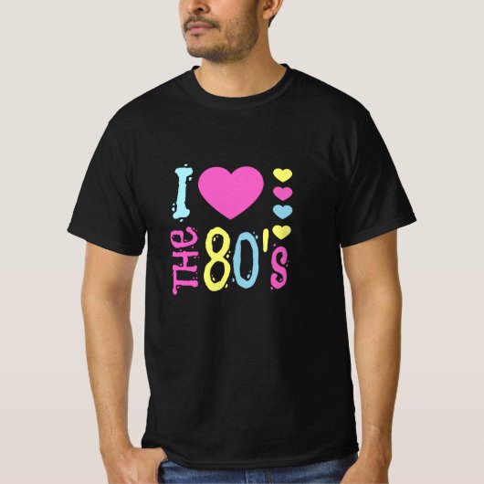 Ik hou van de 80s Disco Costume T-shirt (Voorkant)