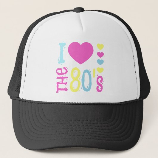Ik hou van de 80s Disco Costume Trucker Pet (Voorkant)
