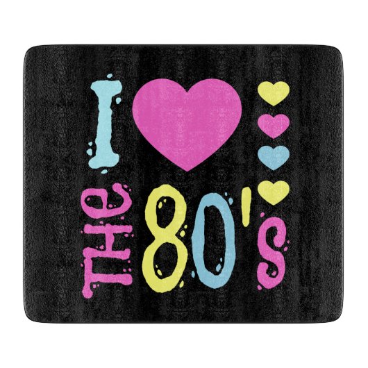 Ik hou van de 80's Disco Kostuum Snijplank (Voorkant)