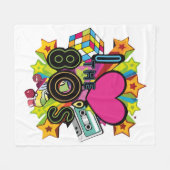 ik hou van de 80s fleece deken (Voorkant (Horizontaal))