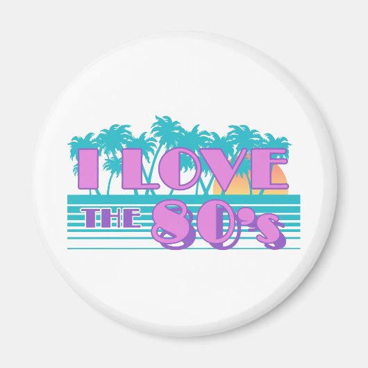 Ik hou van de 80's magneet (Voorkant)