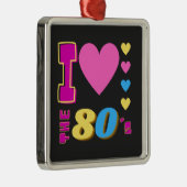 Ik hou van de 80's metalen ornament (Rechts)