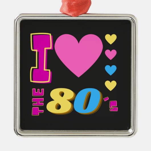 Ik hou van de 80's metalen ornament (Voorkant)