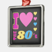 Ik hou van de 80's metalen ornament (Links)