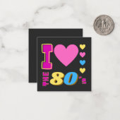 Ik hou van de 80's notitiekaartje (Voorkant / Achterkant in situ)