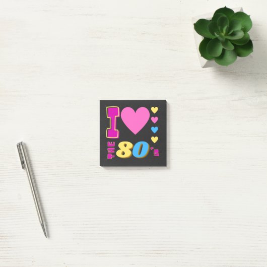 Ik hou van de 80's post-it® notes (Kantoor)