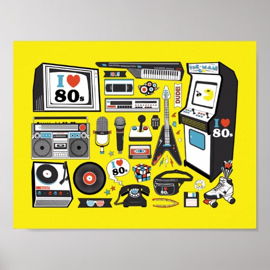 Ik hou van de 80's poster (Voorkant)