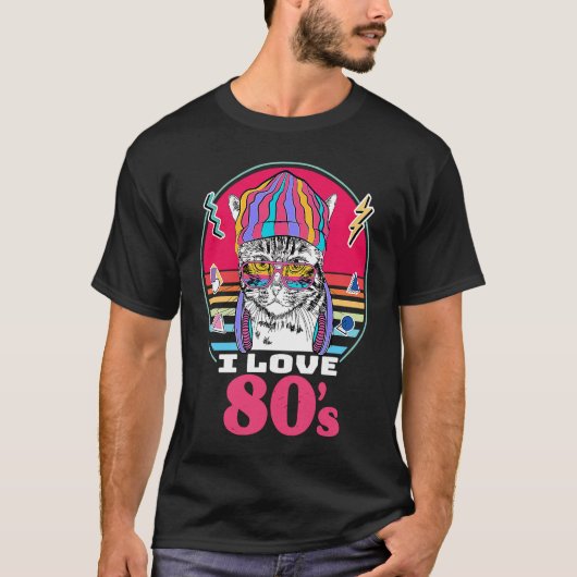 Ik hou van de 80s Retro  80 stijl 1980 T-shirt (Voorkant)