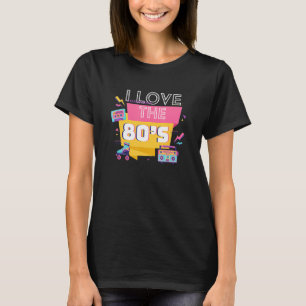 Ik hou van de 80s Retro 80s Costum T-shirt