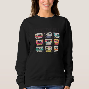 Ik hou van de 80s Retro Cassettereband 1980s Feest Trui