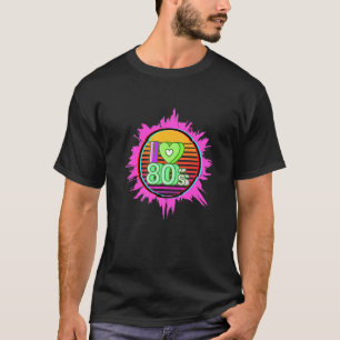 Ik hou van de 80s Retro Nineteen 80s Vinta T-shirt