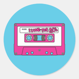 Ik hou van de 80's ronde sticker