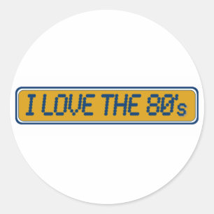 Ik hou van de 80's ronde sticker