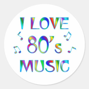 Ik hou van de 80s ronde sticker