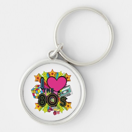 ik hou van de 80s sleutelhanger (Voorkant)