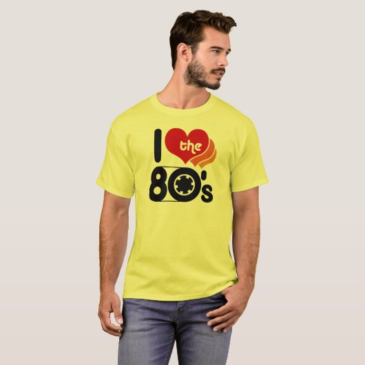 Ik hou van de 80's t-shirt (Voorkant volledig)