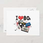 Ik hou van de 80s veelvoudige geselecteerde produc briefkaart (Voorkant / Achterkant)