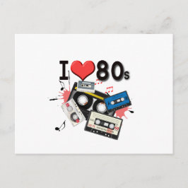 Ik hou van de 80s veelvoudige geselecteerde produc briefkaart