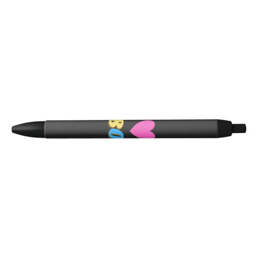Ik hou van de 80's zwarte inkt pen (Voorkant)
