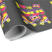 Ik hou van de 90 T-Shirt - Retro 90er Cadeaupapier (Rol Hoek)