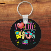 Ik hou van de 90er party outfit 90er Retro Sleutelhanger (Voorkant)