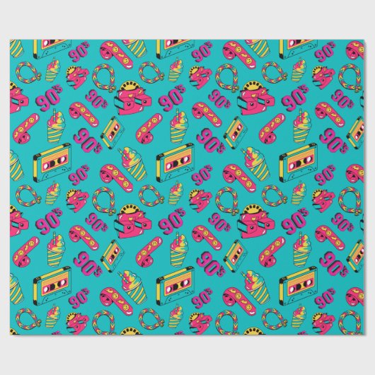 Ik hou van de 90s Fun Cadeaupapier (Vlak)