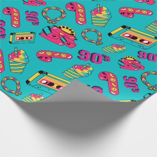 Ik hou van de 90s Fun Cadeaupapier (Hoek)