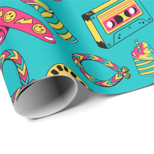 Ik hou van de 90s Fun Cadeaupapier (Rol Hoek)