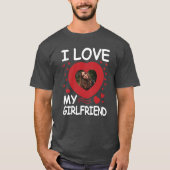 Ik hou van de aangepaste foto van mijn Vriendin T-shirt (Voorkant)