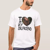 Ik hou van de aangepaste foto van mijn Vriendin T-shirt (Voorkant)